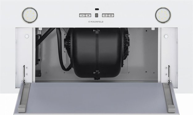 Встраиваемая кухонная вытяжка MAUNFELD Fantasy 1000ST 60 белое стекло в Тюмени (preview 5)