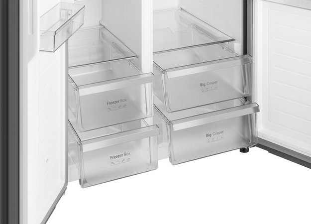 Отдельностоящий холодильник с инвертором и подачей воды Weissgauff WSBS 590 Inverter NoFrost Water Dispenser Grey в Тюмени (preview 11)