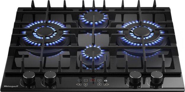 Варочная панель Weissgauff HGG 642 BGH Double Wok Timer в Тюмени (preview 2)