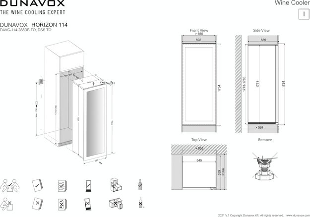 Встраиваемый винный шкаф Dunavox DAVG-114.288DMB.TO в Тюмени (preview 8)