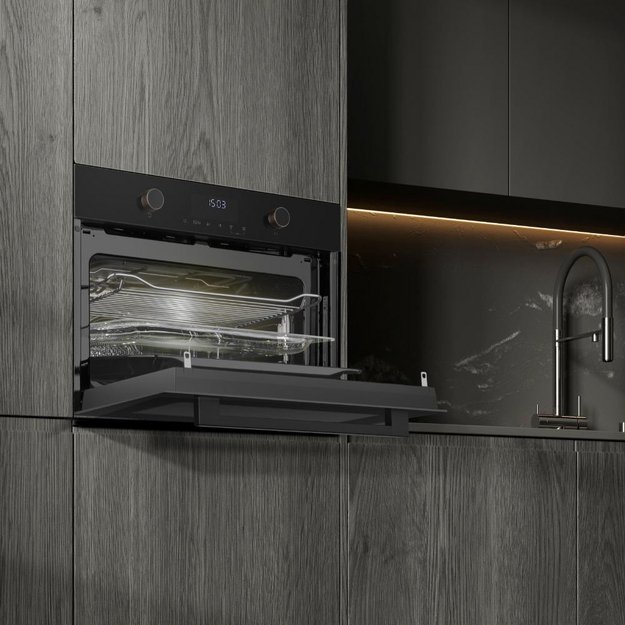 Компактный духовой шкаф с СВЧ Weissgauff OE 4551 DB Black Edition в Тюмени (preview 8)