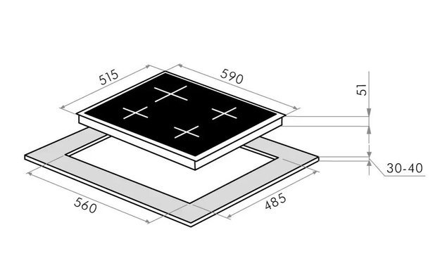 Газовая варочная панель MAUNFELD EGHE.64.43CW/G в Тюмени (preview 20)