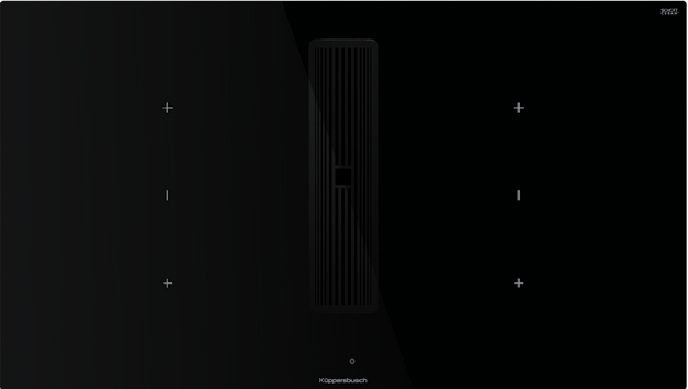Индукционная варочная панель с вытяжкой Kuppersbusch KMI 9350.0 SR Black Chrome в Тюмени (preview 1)