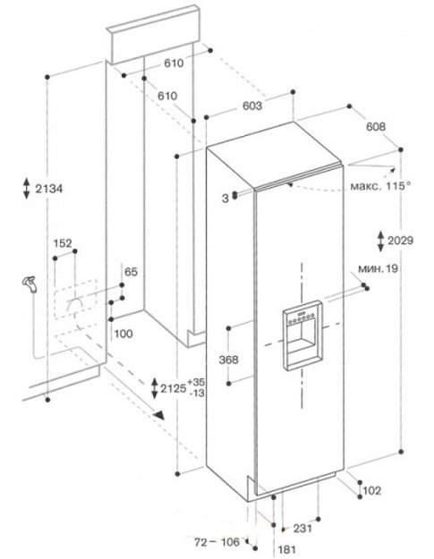 Встраиваемый морозильный шкаф Gaggenau RF 463-300 в Тюмени (preview 2)