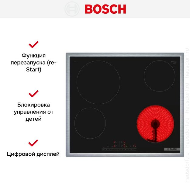 Электрическая варочная панель Bosch PKE645FP2E в Тюмени (preview 3)