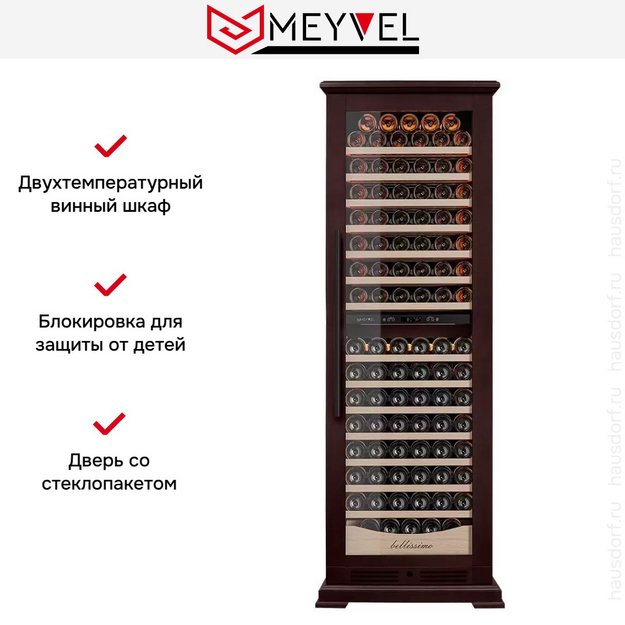 Винный шкаф Meyvel MV163PRO-KBT2 (Спелая вишня) в Тюмени (preview 15)