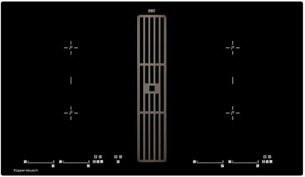 Варочная панель с вытяжкой Kuppersbusch KMI 9800.0 SR Black Chrome в Тюмени (preview 1)