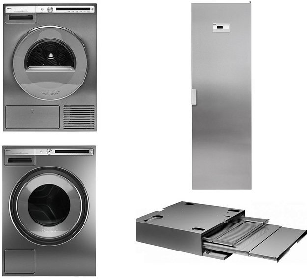 Asko Logic 22 (стиральная машина W4086C.T/3 + сушильная машина T408HD.T.P + сушильный шкаф DC7784 V.S + выдвижная полка HDB1153T) в Тюмени (preview 1)