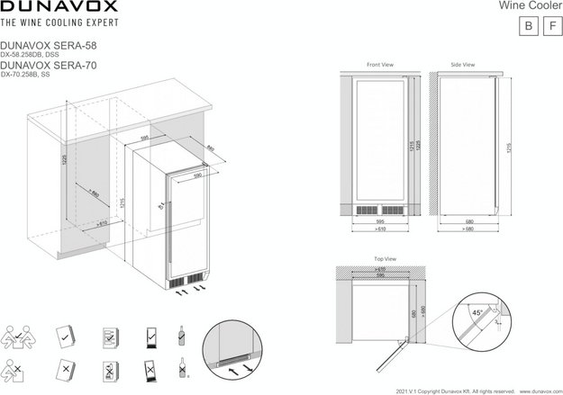 Винный шкаф Dunavox DX-58.258DC в Тюмени (preview 5)