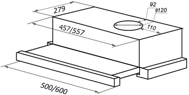 Встраиваемая кухонная вытяжка MAUNFELD VS Light Glass 60 черное стекло в Тюмени (preview 8)