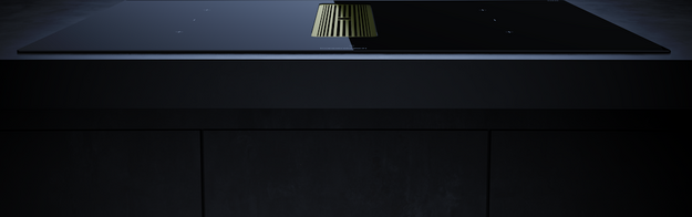 Индукционная варочная панель с вытяжкой Kuppersbusch KMI 8350.0 SR Gold в Тюмени (preview 4)