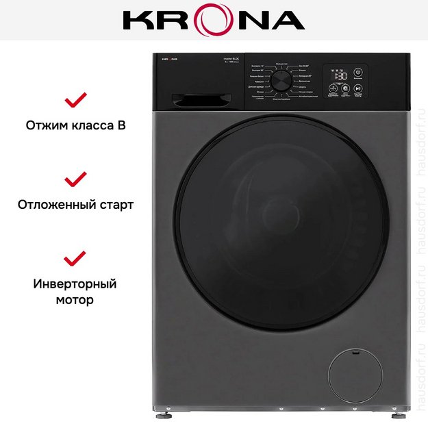 Стиральная машина KRONA RHENE GREY 1000 6K WM в Тюмени (preview 14)