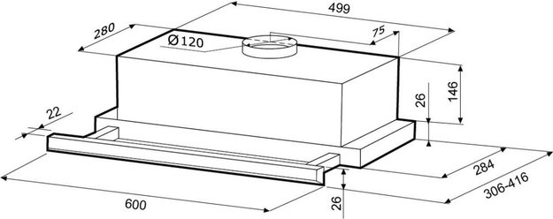 Вытяжка Krona Kamilla slim 600 ivory (2 мотора) в Тюмени (preview 11)