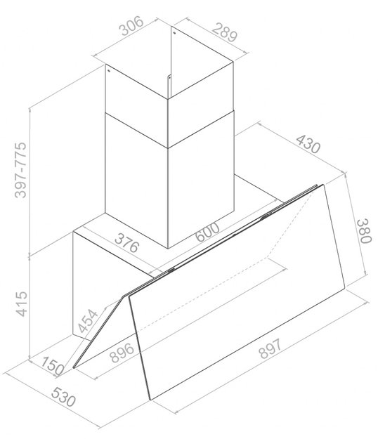 Вытяжка Pando P-725/90 CR.BLANCO V.850 ECO SEC PLUS в Тюмени (preview 2)