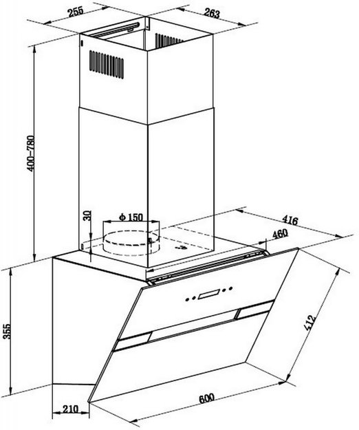 Кухонная вытяжка MAUNFELD Mersey 60 белый\вставка сатин в Тюмени (preview 20)
