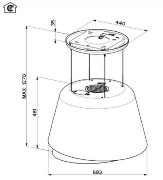 Вытяжка Faber Belle Plus Burgundy Cold 345.0615.653 в Тюмени (preview 4)