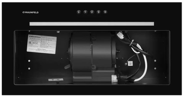 Встраиваемая вытяжка Maunfeld Crosby Hardy 1000Push черный в Тюмени (preview 4)