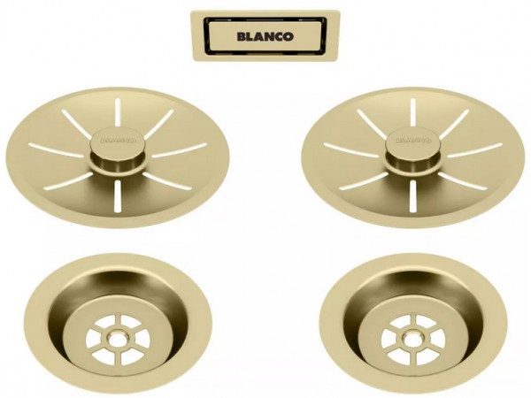 Набор декоративных элементов Blanco C-overflow и InFino® Satin Gold (две чаши) 203477 в Тюмени (preview 1)