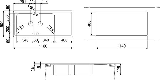 Мойка Smeg LLR116-2 в Тюмени (preview 3)
