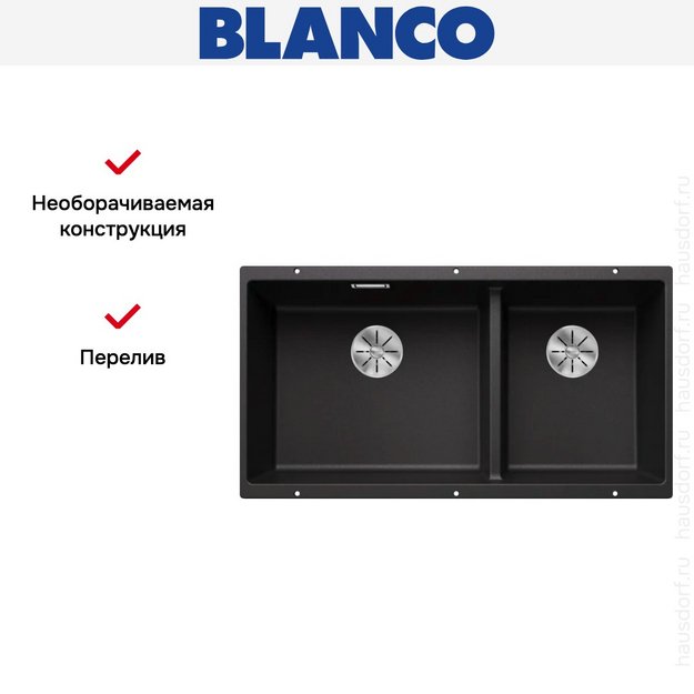 Мойка BLANCO SUBLINE 480/320-U Silgranit антрацит в Тюмени (preview 9)