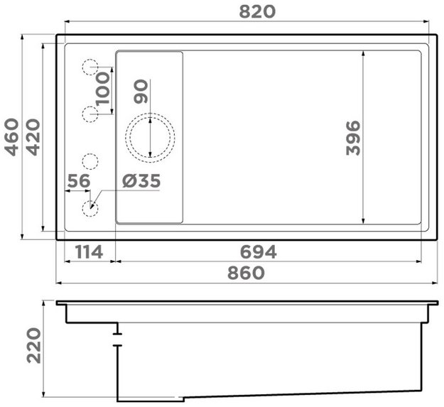 Мойка Omoikiri Kinaru Pro 86-U/I WH в Тюмени (preview 7)