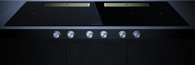 Индукционная варочная поверхность с вытяжкой Kuppersbusch KMI 12850.0 SR-E Gold в Тюмени (preview 2)