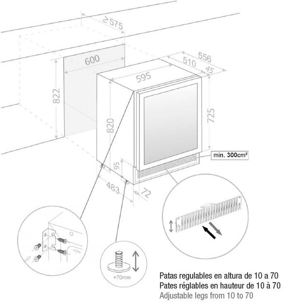 Встраиваемый винный шкаф Pando PVMBP 60-45 PAL в Тюмени (preview 3)