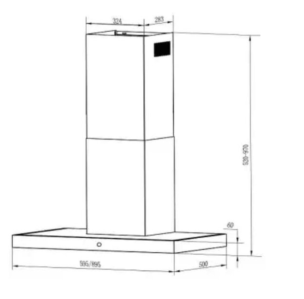 Кухонная вытяжка MAUNFELD TSH 90 нержавеющая сталь в Тюмени (preview 13)