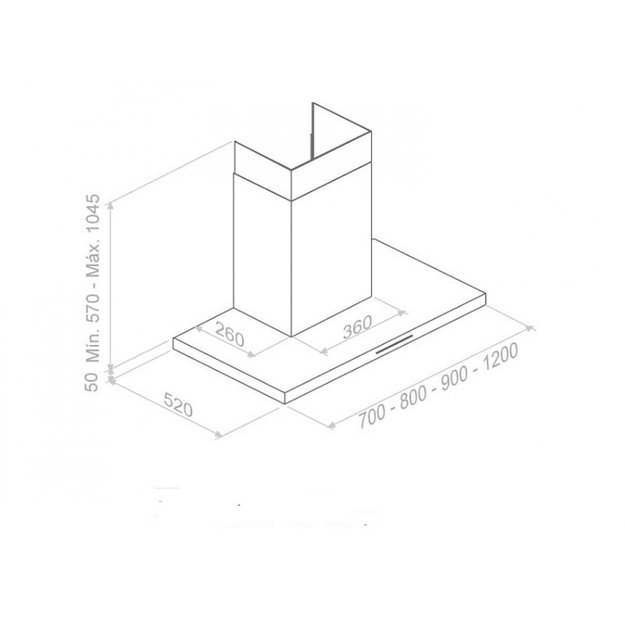 Вытяжка Pando P-401/120 IX 1250 ECO SEC в Тюмени (фото 3) Вытяжка Pando P-401/120 IX 1250 ECO SEC в Тюмени (preview 3)