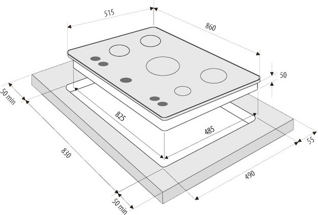 Газовая варочная панель KRONA NOVANTA 90 AN с подставкой WOK в Тюмени (preview 9)