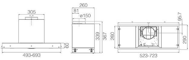 Встраиваемая вытяжка Elica HIDDEN 2.0 BL MAT/A/52 в Тюмени (preview 5)