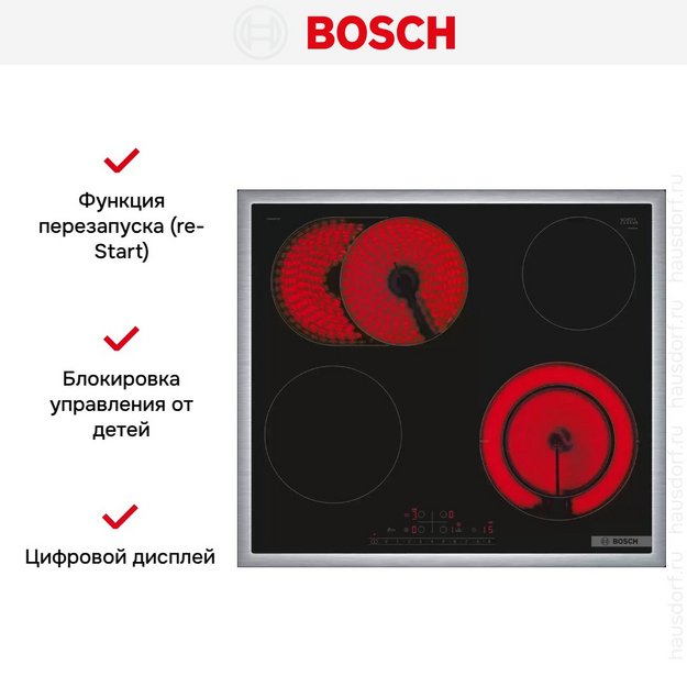Электрическая варочная панель Bosch PKN645FP2E в Тюмени (preview 5)