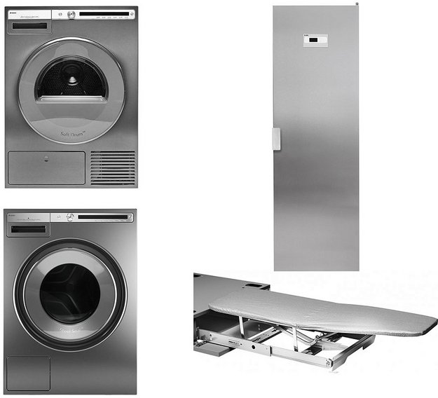 Asko Logic 23 (стиральная машина W4086C.T/3 + сушильная машина T408HD.T.P + сушильный шкаф DC7784 V.S + гладильная доска HI1153T) в Тюмени (preview 1)