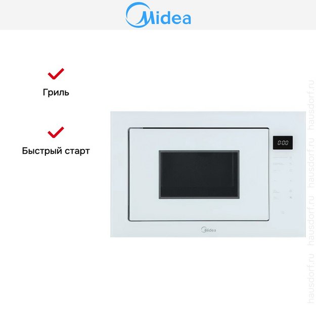 Встраиваемая микроволновая печь Midea MI10257GW в Тюмени (preview 7)