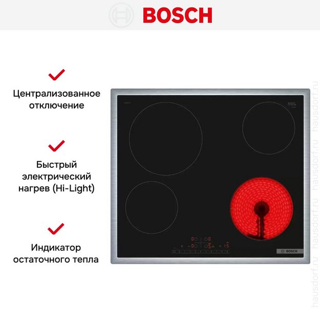 Электрическая варочная панель Bosch PKE645FP2E в Тюмени (preview 4)