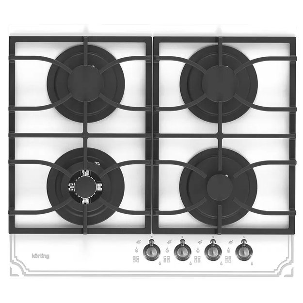 Газовая стеклянная варочная панель Korting HGG 6911 CTRW в Тюмени (preview 1)