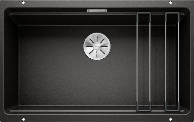 Мойка Blanco Etagon 700-U Silgranit черный клапан-автомат InFino 525891 в Тюмени (preview 1)
