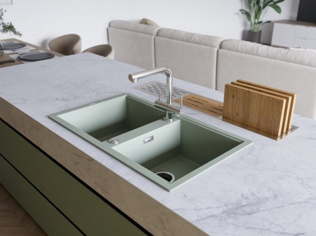 Мойка Omoikiri Kitagawa 83-2-U WG в Тюмени (preview 3)