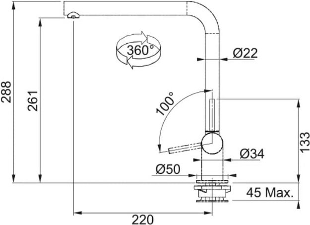 Смеситель Franke Neptune Window хром в Тюмени (preview 4)