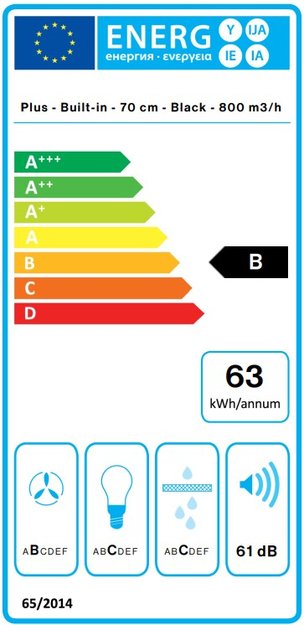 Встраиваемая вытяжка Falmec GRUPPO INCASSO PLUS 70 BK в Тюмени (preview 3)