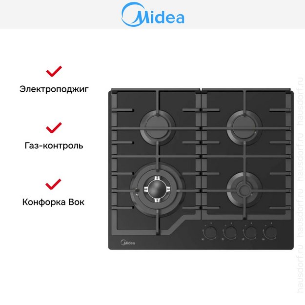 Варочная панель Midea MG593TGB в Тюмени (preview 5)
