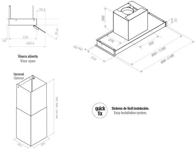 Встраиваемая вытяжка Pando TIL/120 IX V.1250 SEC в Тюмени (preview 4)