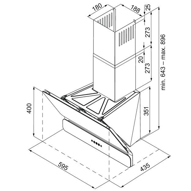 Вытяжка Krona SATURN 600 DN WHITE 4S в Тюмени (preview 16)
