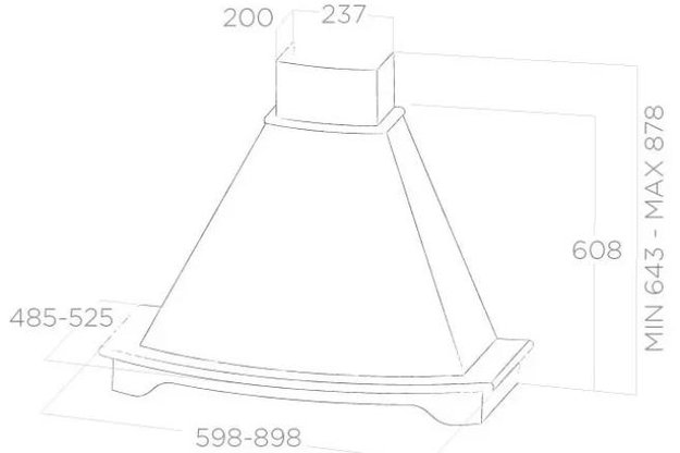 Вытяжка Elica CORALINE WH/A/60 T.GREZZO в Тюмени (preview 5)