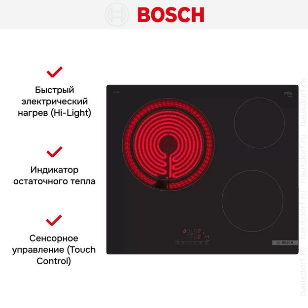 Электрическая варочная панель Bosch PKK611BB2E в Тюмени (preview 6)