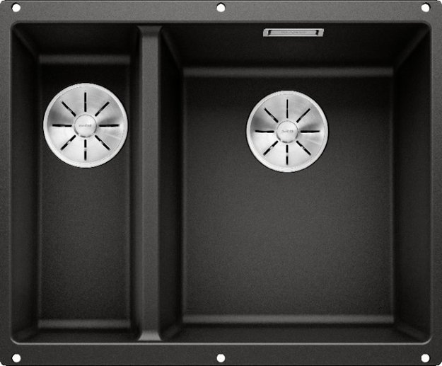 Мойка Blanco SUBLINE 340/160-U черный клапан-автомат InFino 525986 в Тюмени (preview 1)