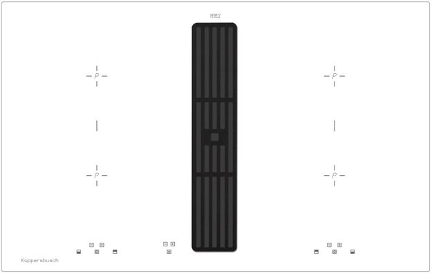 Варочная панель с вытяжкой Kuppersbusch KMI 8500.0 WR Black Velvet в Тюмени (preview 1)