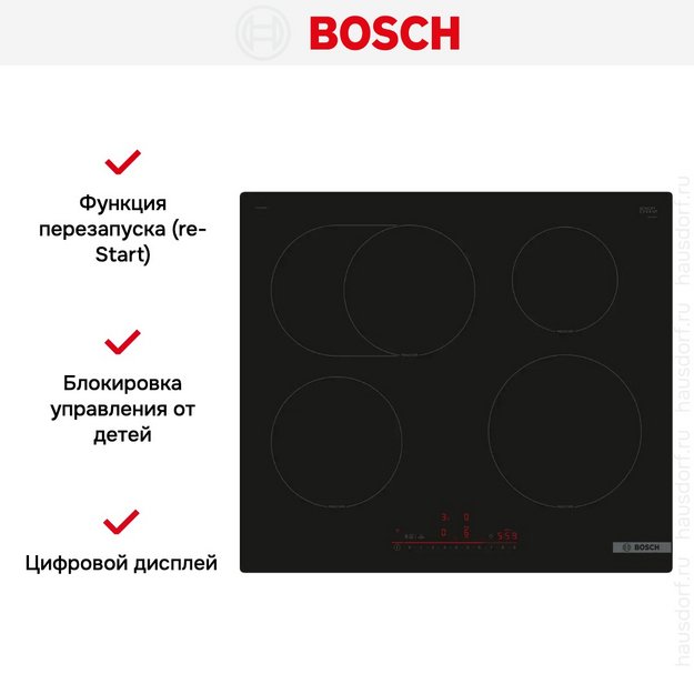 Индукционная варочная панель Bosch PIF61RHB1E в Тюмени (preview 5)