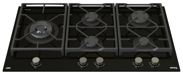 Газовая стеклянная варочная панель Korting HGG 9987 CTN FLC в Тюмени (preview 2)