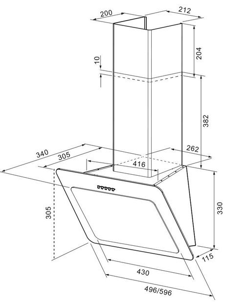 Вытяжка Krona Liva 600 black PB в Тюмени (preview 14)